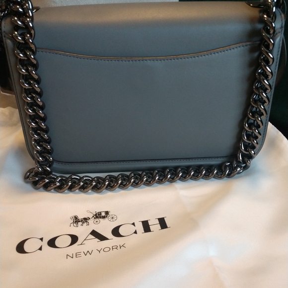 ✨NWT✨😍Coach Genuine Leather Bag w/chain strap - Picture 11 of 12